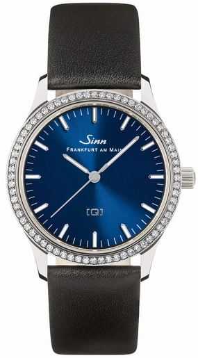 Sinn Watches Sinn 434 TW 68 WG B Ladies Leather Black Watch