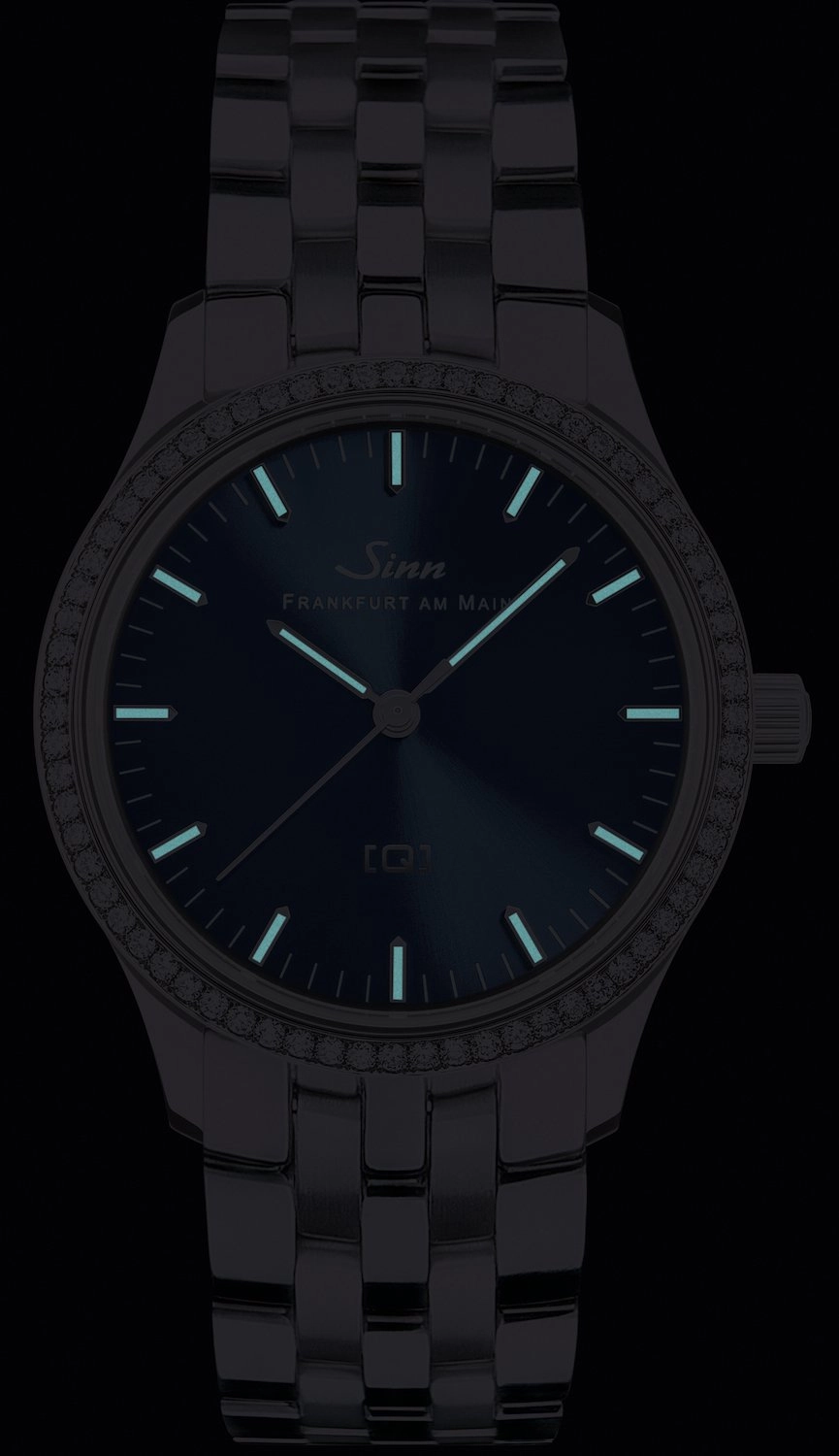 Sinn Watches Sinn 434 TW 68 WG B Ladies Leather Blue Watch
