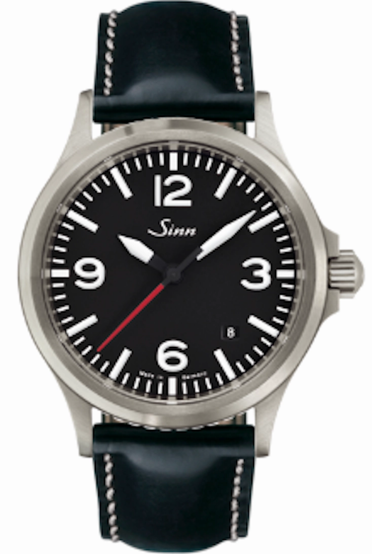 Sinn Watches Sinn 556 A RS Black Cowhide Leather Watch