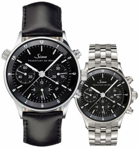 Sinn Watches Sinn 6000 Finance Center Bracelet-Leather Watch