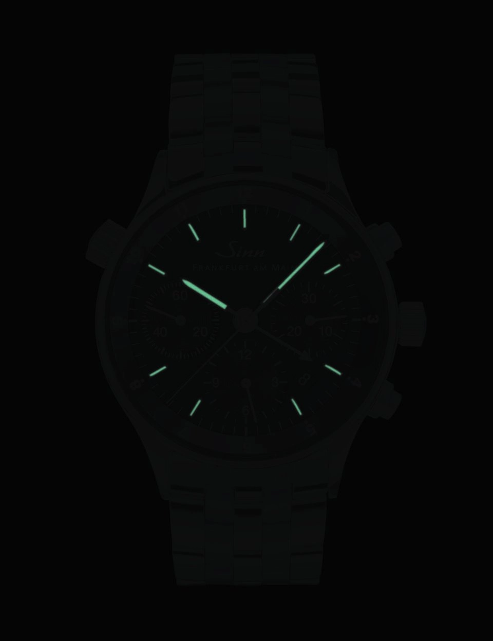 Sinn Watches Sinn 6000 Finance Center Bracelet-Leather Watch