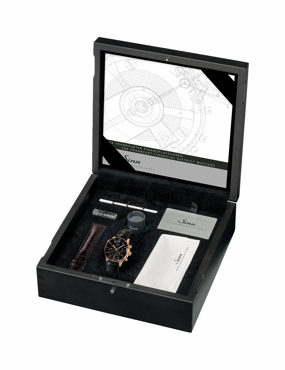 Sinn Watches Sinn 6000 Finance Center Rose Gold Leather Watch