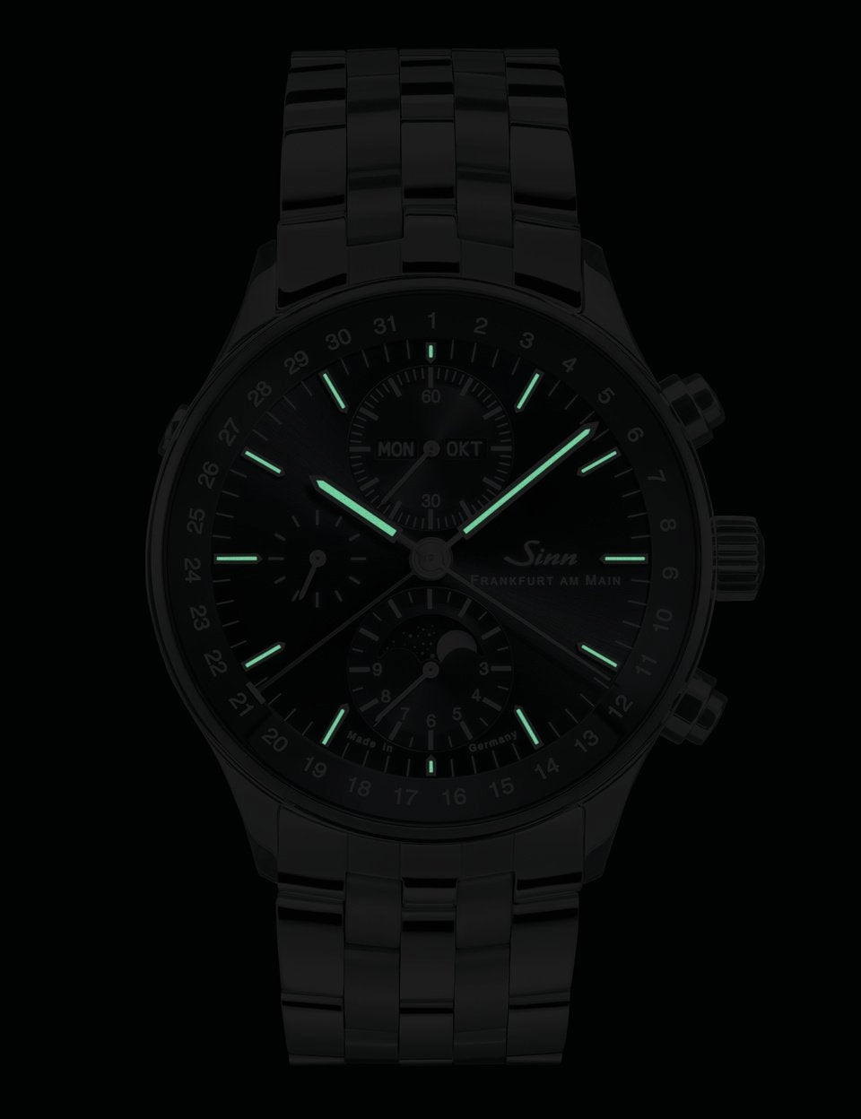 Sinn Watches Sinn 6012 Frankfurt Financial District Fine Link Bracelet Watch