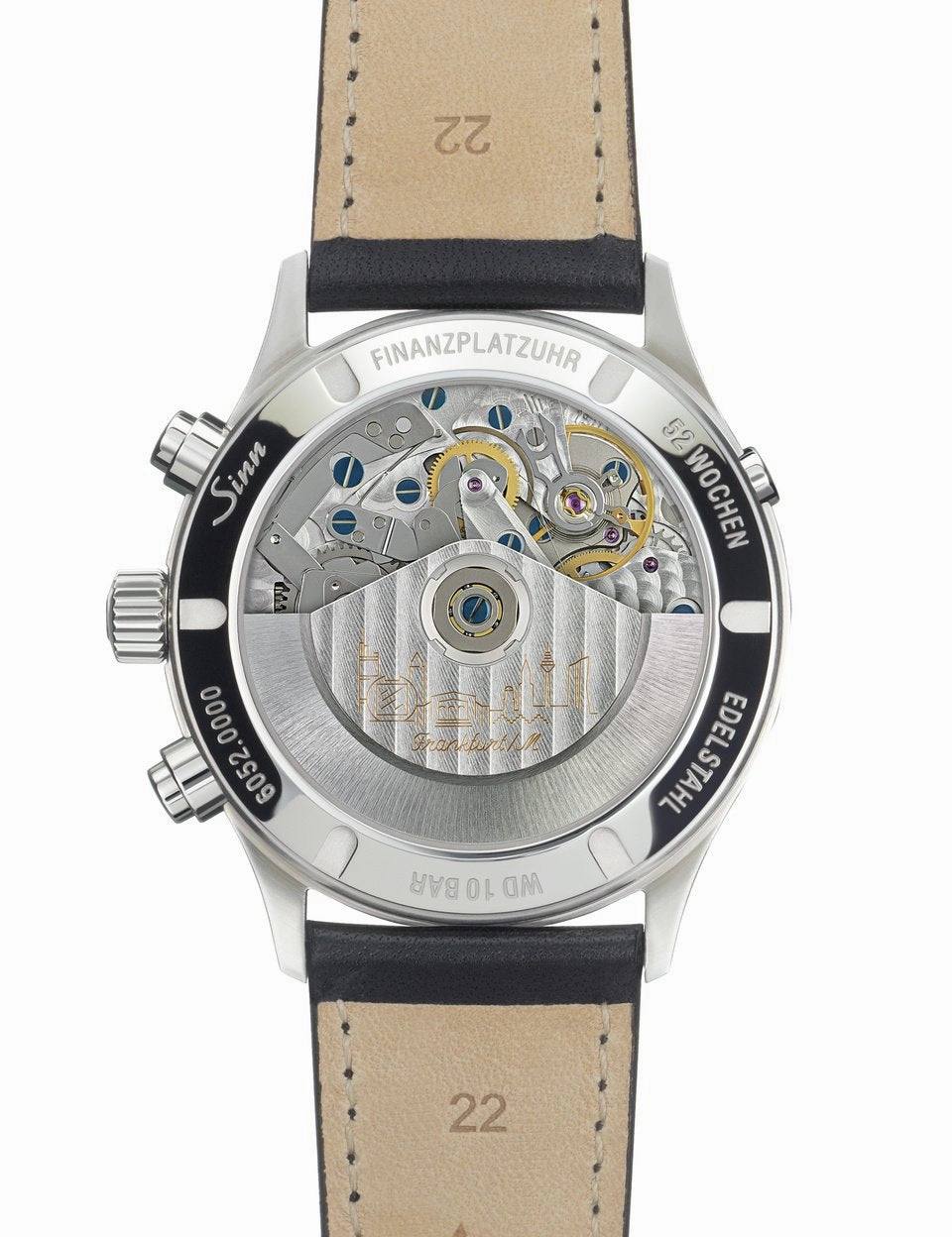 Sinn Watches Sinn 6052 Finance District Bracelet-Leather Watch