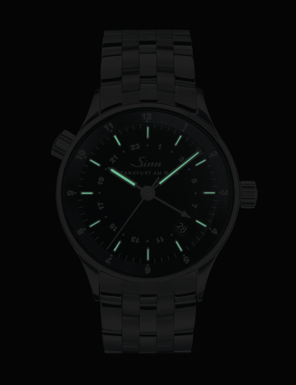 Sinn Watches Sinn 6060 Finance District Bracelet-Leather Watch