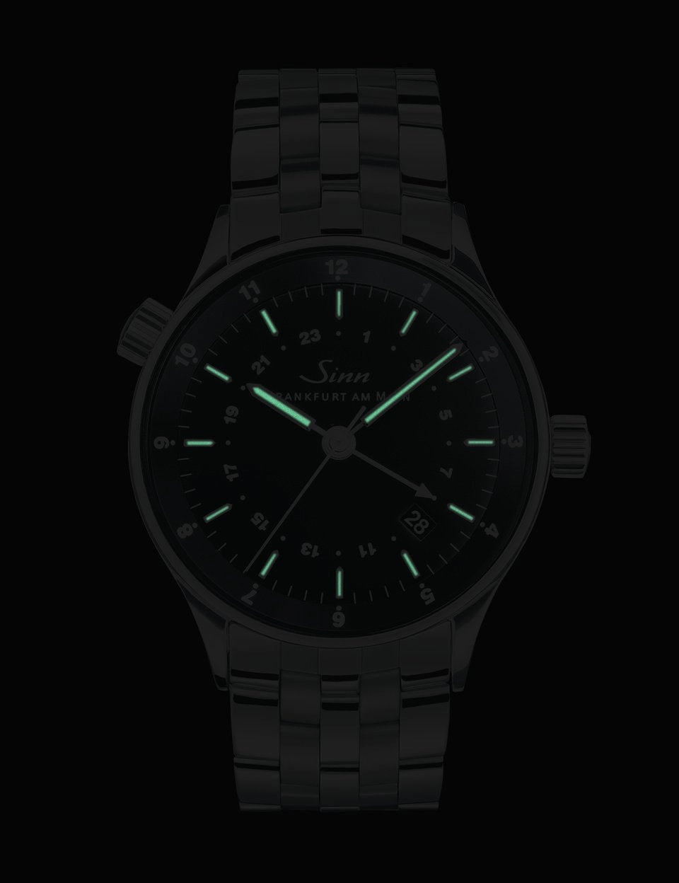 Sinn Watches Sinn 6060 Finance District Bracelet-Leather Watch