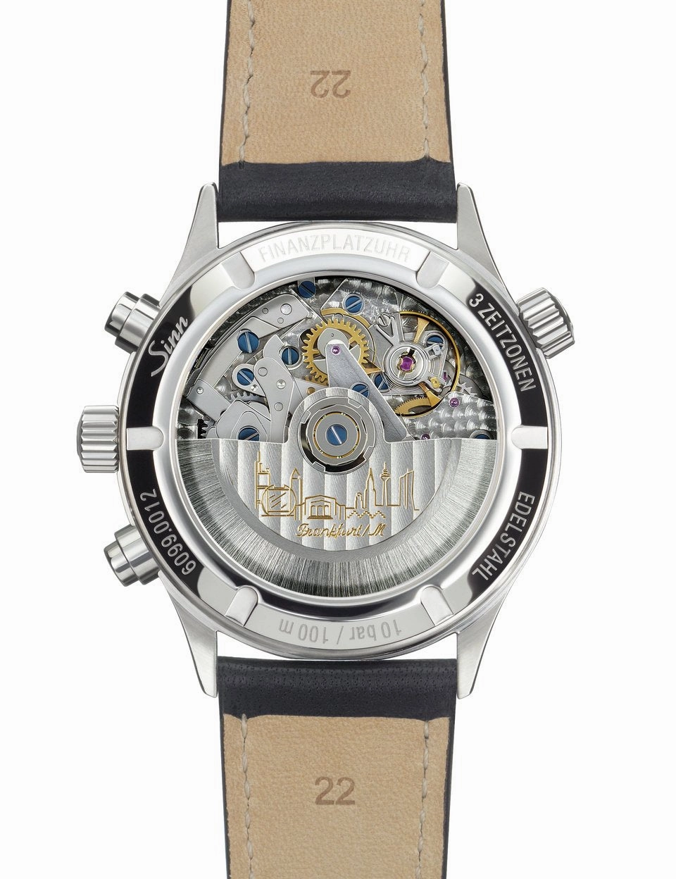 Sinn Watches Sinn 6099 Finance District Bracelet-Leather Watch