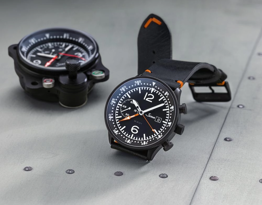 Sinn Watches Sinn 717 Leather Black Vintage Cowhide Watch