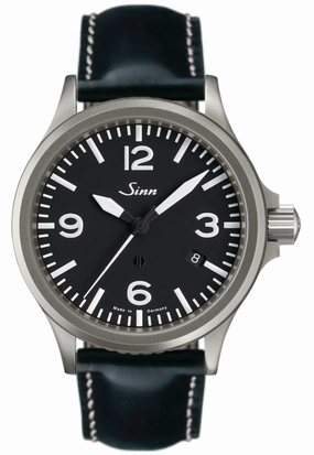 Sinn Watches Sinn 856 Leather With White Stitching Watch
