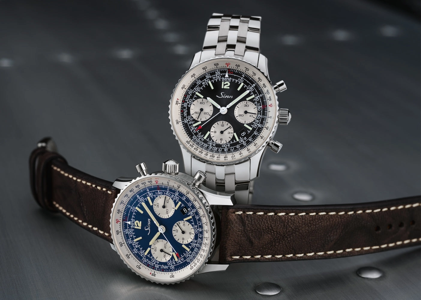 Sinn Watches Sinn 903 St BE II Navigation Chronograph Bracelet Watch