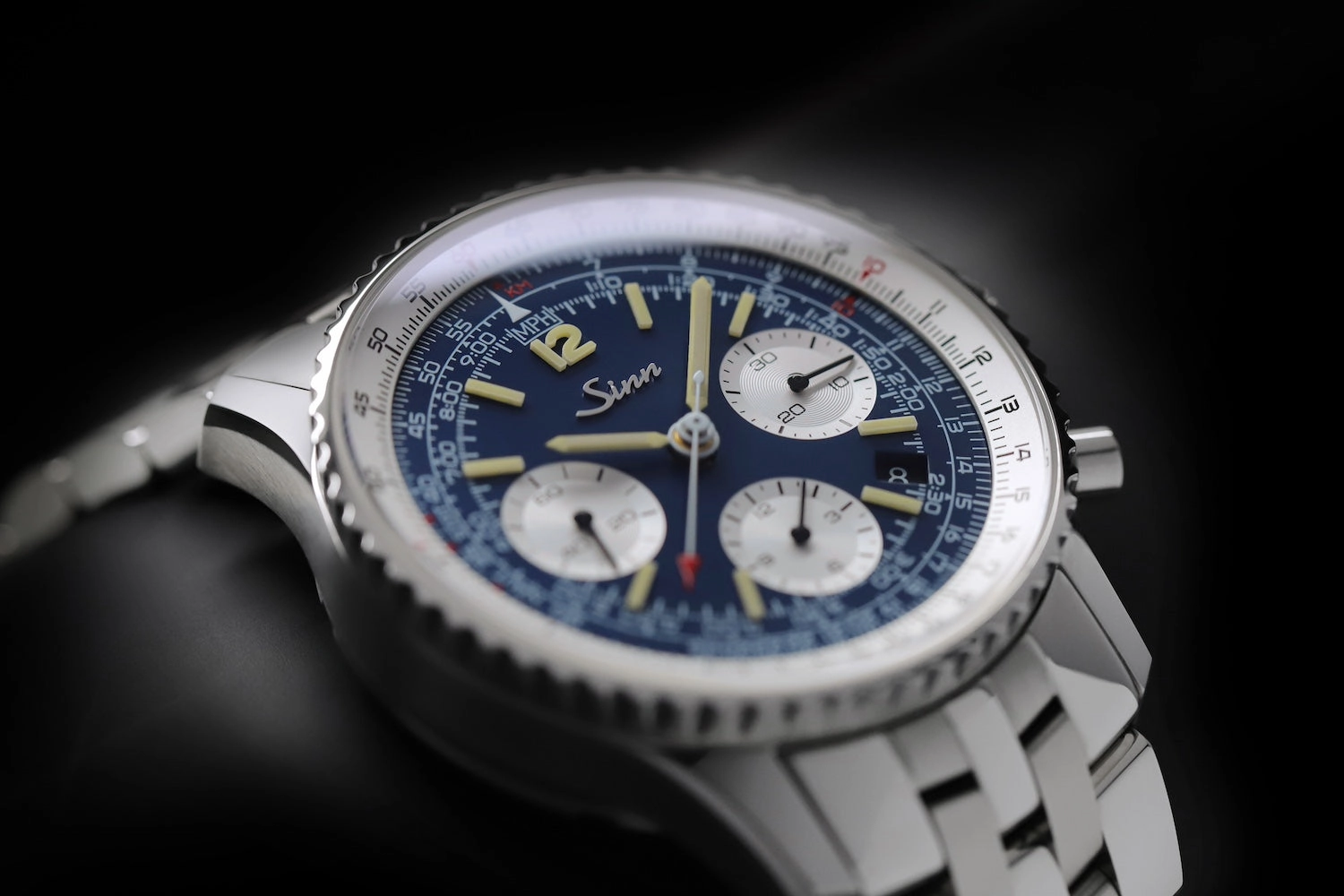 Sinn Watches Sinn 903 St BE II Navigation Chronograph Bracelet Watch