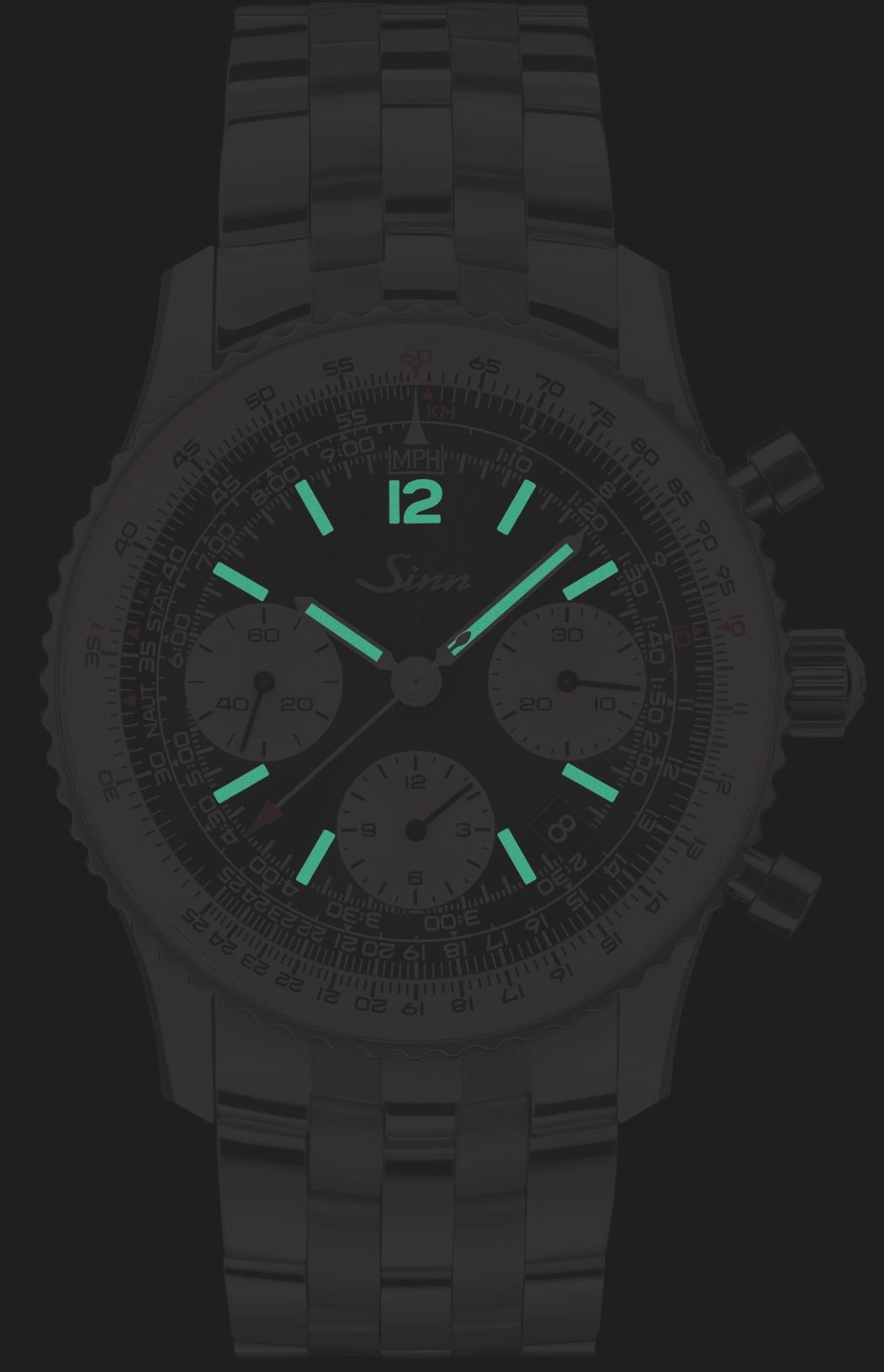 Sinn Watches Sinn 903 St II Navigation Chronograph Bracelet Watch