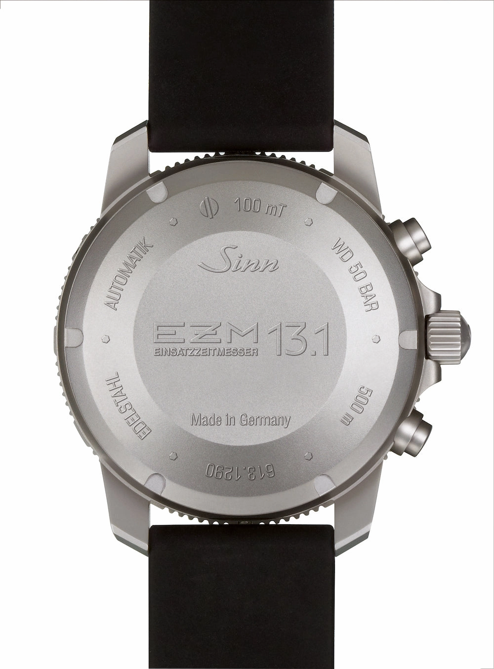 Sinn Watches Sinn EZM 13.1 Silicone Strap Pin Buckle Watch