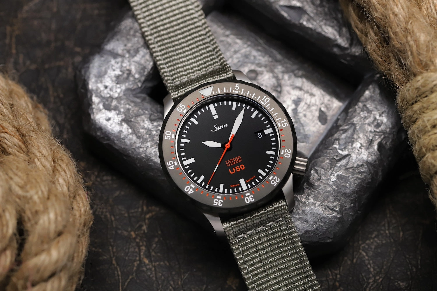 Sinn Watches Sinn U50 Hydro SDR Textile Olive Grey Watch