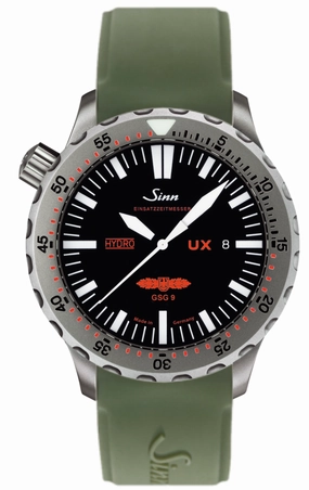 Sinn Watches Sinn UX GSG 9 EZM 2B Tegimented Green Rubber Watch