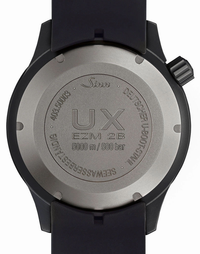Sinn Watches Sinn UX S GSG 9 EZM 2B Black Silicone Watch