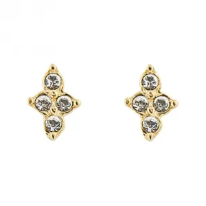 Small Zirconia Flower Stud Earrings E6264C Beginnings Jewellery