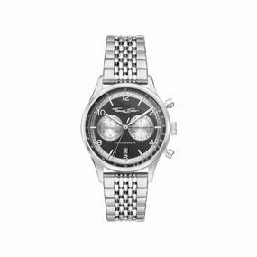 Stainless Steel Black Chronograph Men's Watch WA0375-201-203