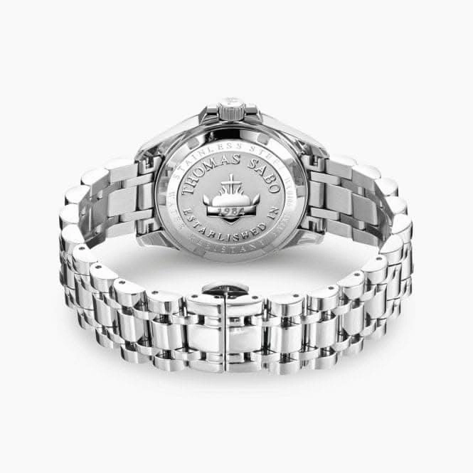 Stainless Steel Case Divine Black White Stones Watch WA0406-201-203
