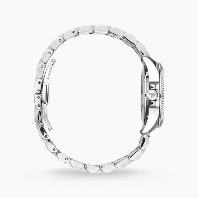 Stainless Steel Case Divine Burgundy White Stones Watch WA0407-201-212