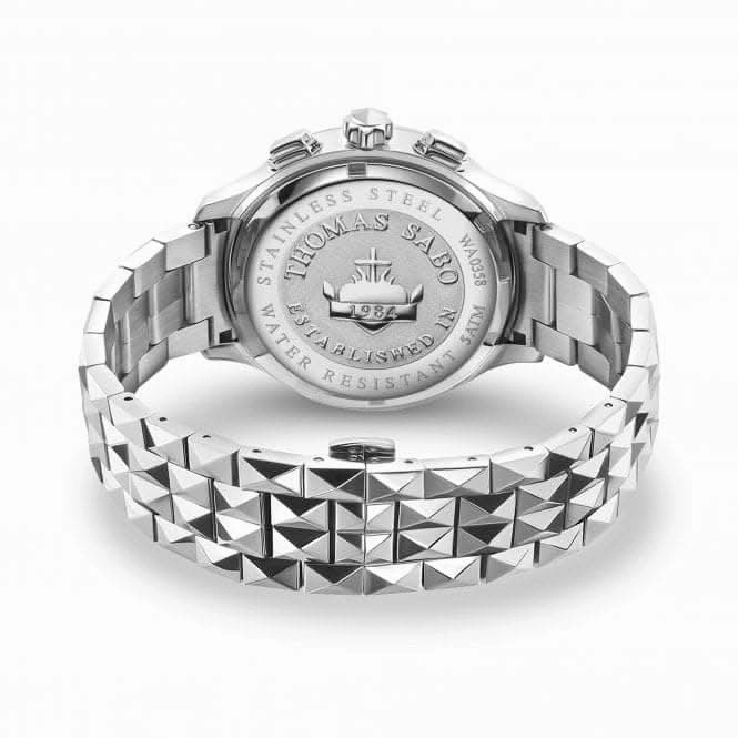 Stainless Steel Dial Black Statement Mens Watch WA0358-201-203