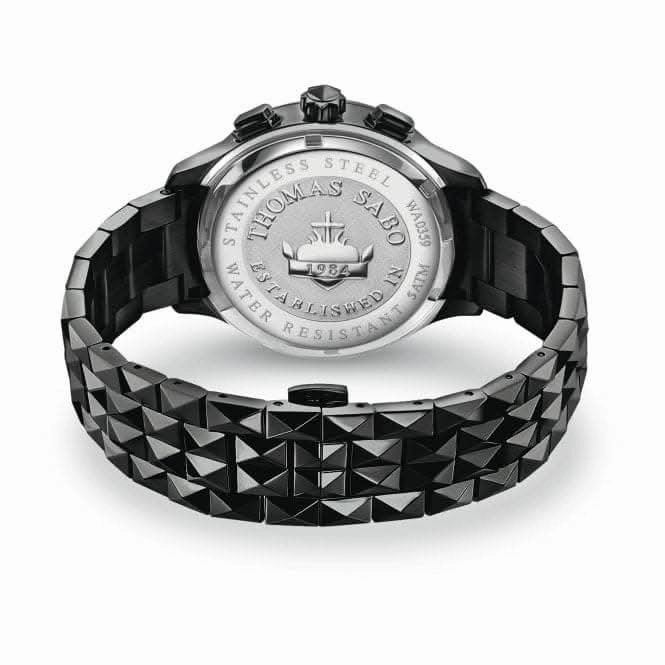Stainless Steel Dial Black Statement Mens Watch WA0359-202-203