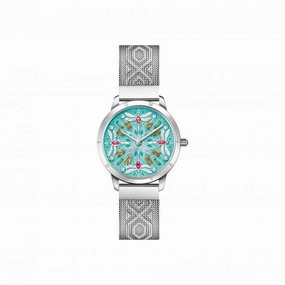 Stainless Steel Turquoise Kaleidoscope Women's Watch WA0368-201-215