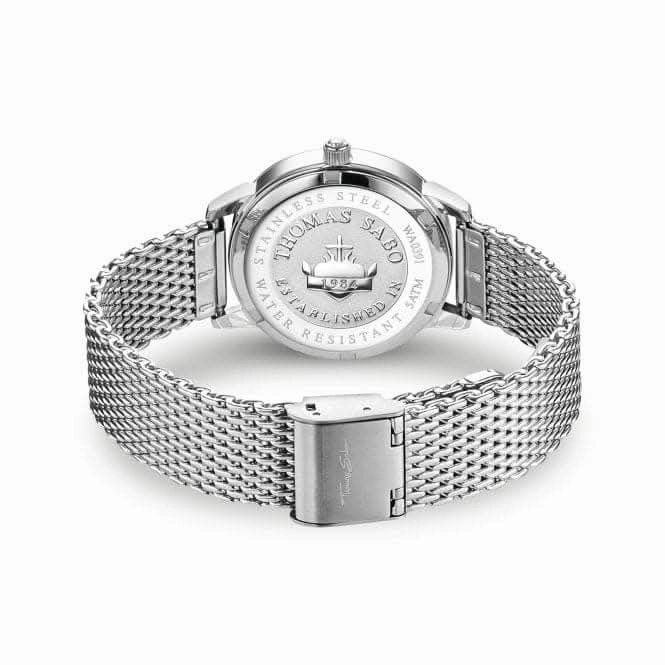 Stainless Steel White Snowflakes In 3D optics Watch WA0391-201-202