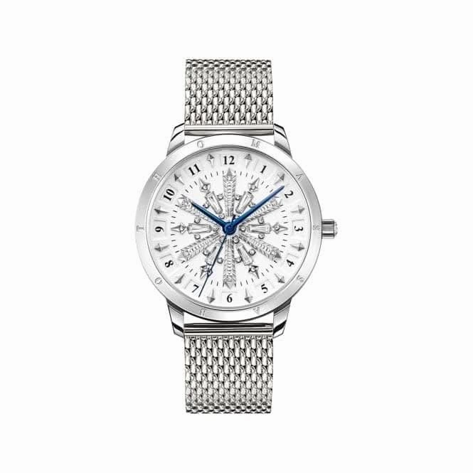 Stainless Steel White Snowflakes In 3D optics Watch WA0391-201-202