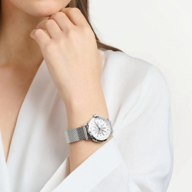 Stainless Steel White Snowflakes In 3D optics Watch WA0391-201-202