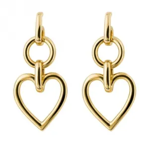 Statement Open Heart Gold Plated Earrings E6266 Beginnings Jewellery