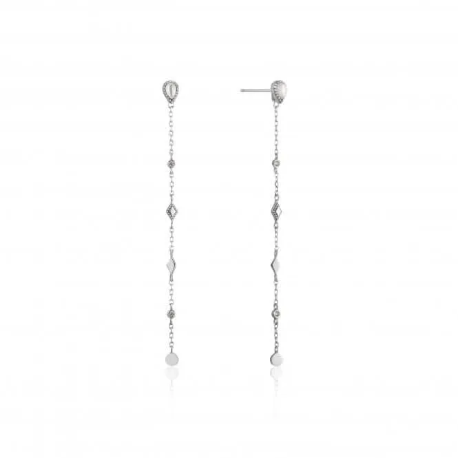 Sterling Silver Rhodium Plated Dream Drop Earrings E016-07H Ania Haie Jewellery