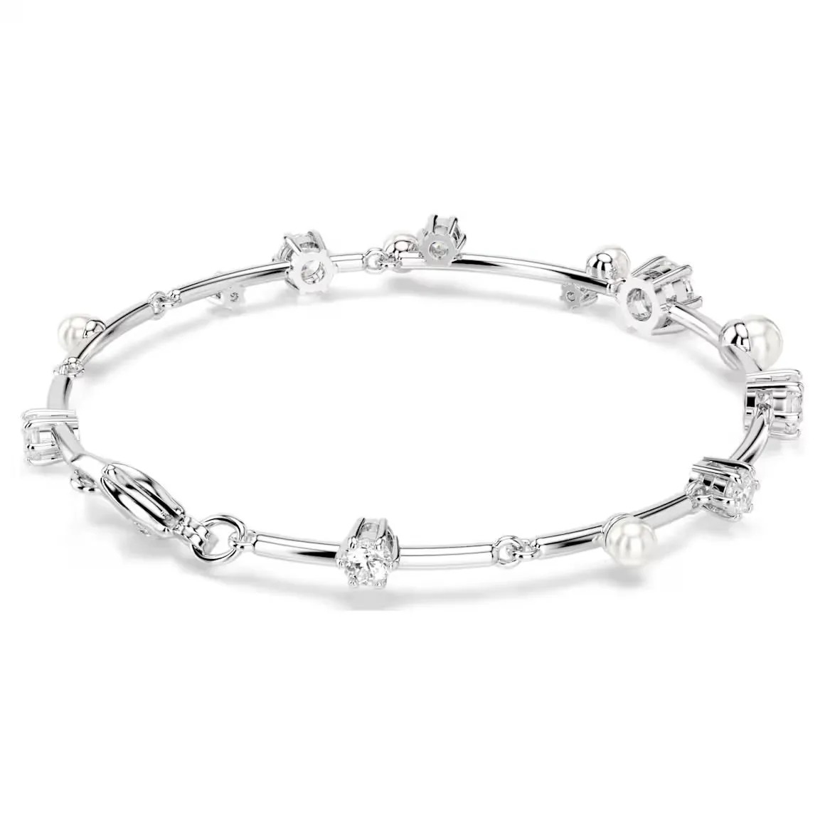 Swarovski Jewellery Constella Pearl & Round Cuts Silver Bracelet