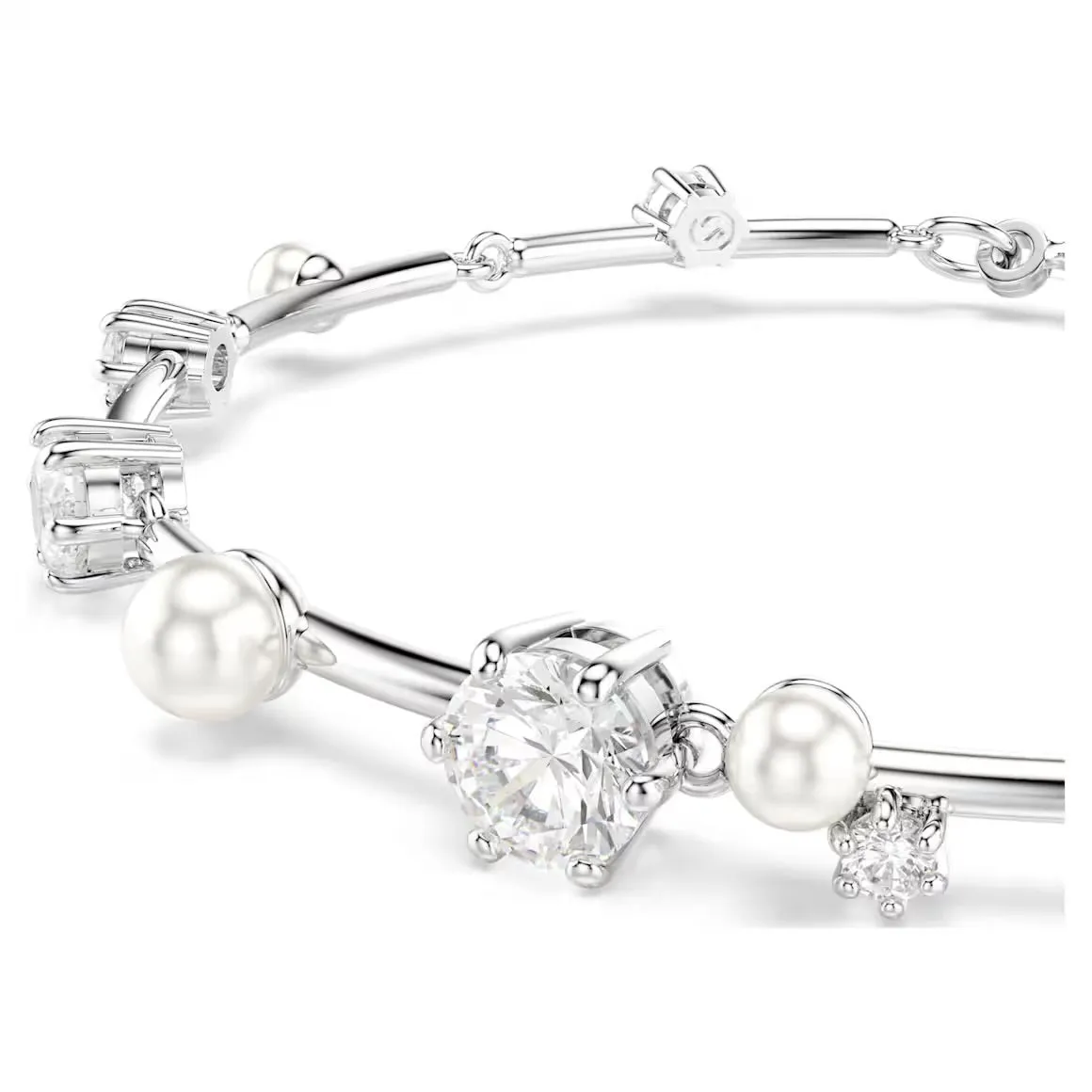 Swarovski Jewellery Constella Pearl & Round Cuts Silver Bracelet