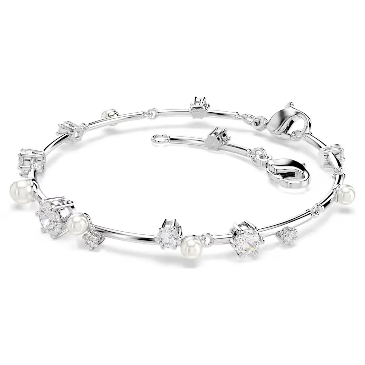 Swarovski Jewellery Constella Pearl & Round Cuts Silver Bracelet