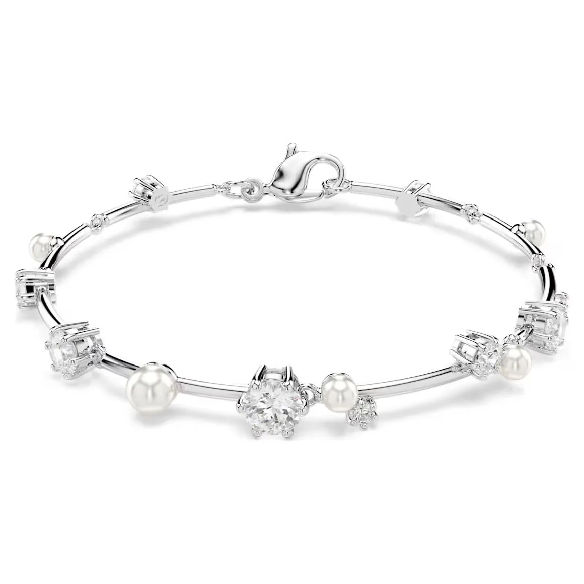 Swarovski Jewellery Constella Pearl & Round Cuts Silver Bracelet