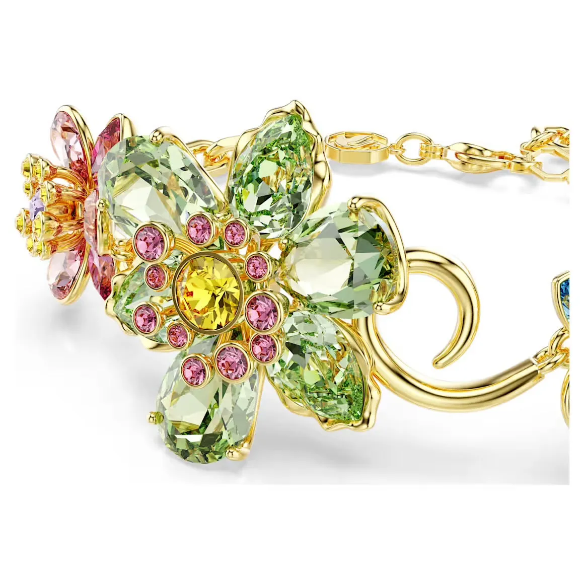 Swarovski Jewellery Idyllia Multicoloured Mixed Cuts Gold Bracelet