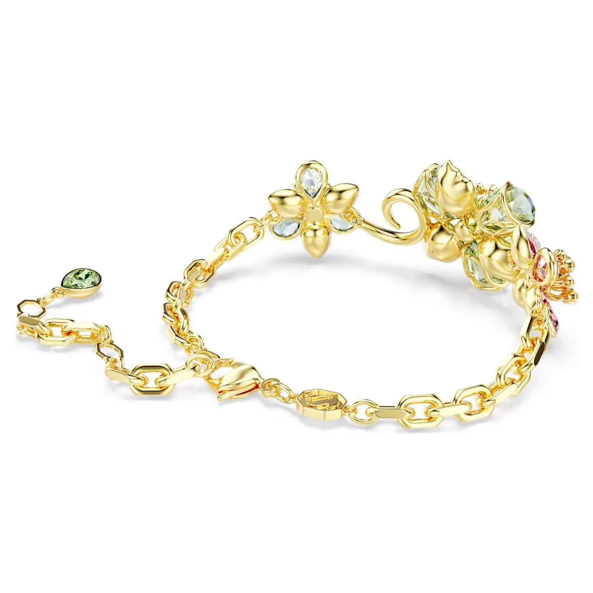 Swarovski Jewellery Idyllia Multicoloured Mixed Cuts Gold Bracelet