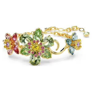 Swarovski Jewellery Idyllia Multicoloured Mixed Cuts Gold Bracelet