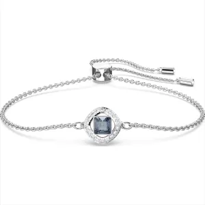 Swarovski Jewellery Swarovski Angelic Rhodium Plated Square Cut Blue Crystal Bracelet