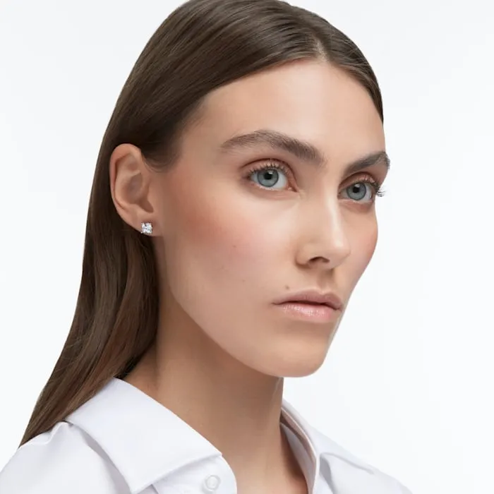 Swarovski Jewellery Swarovski Attract Rhodium Plated Square Solitaire Stud Earrings