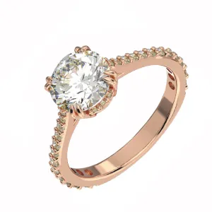 Swarovski Jewellery Swarovski Constella Rose Gold Tone Plated White Crystal Pave Cocktail Ring Size 55