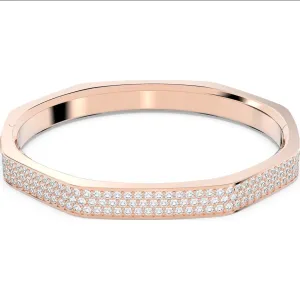 Swarovski Jewellery Swarovski Dextera Rose Gold Tone Plated Medium Octagon White Crystal Bangle