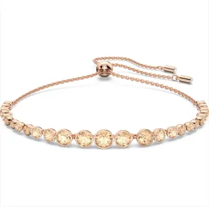 Swarovski Jewellery Swarovski Emily Rose Gold Tone Plated Round Pink Crystal Bracelet