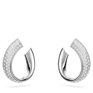 Swarovski Jewellery Swarovski Exist Rhodium Plated White Crystal Small Hoop Earrings