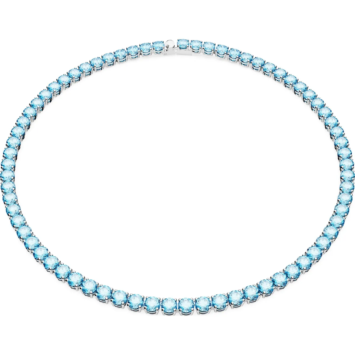 Swarovski Jewellery Swarovski Matrix Rhodium Plated Blue Crystal Tennis Necklace