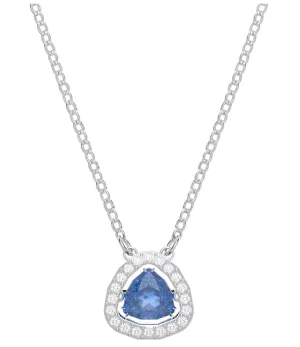 Swarovski Jewellery Swarovski Millenia Rhodium Plated Blue Crystal Trilliant Cut Necklace