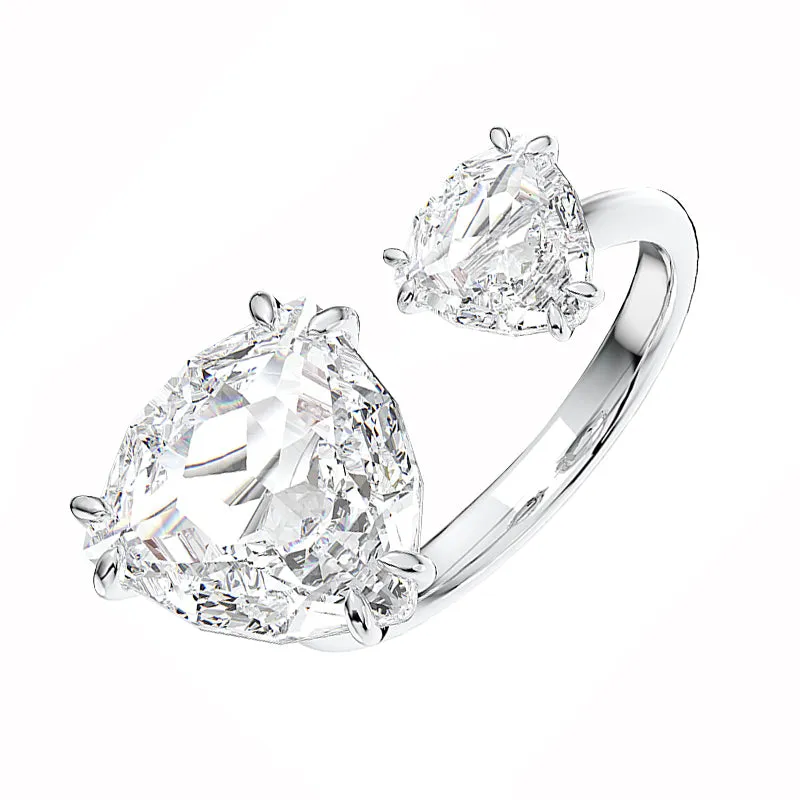 Swarovski Jewellery Swarovski Millenia Rhodium Plated White Crystal Trilliant Cut Ring Size 52