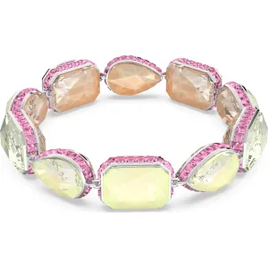 Swarovski Jewellery Swarovski Orbita Rhodium Plated Multicoloured Crystal Mixed Cuts Magnetic Bracelet