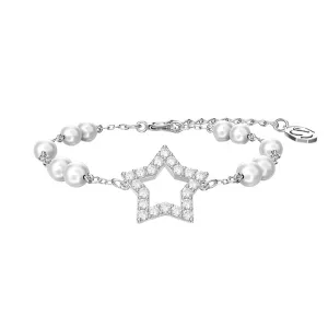 Swarovski Jewellery Swarovski Stella Rhodium Plated White Crystal Pearls Star Bracelet